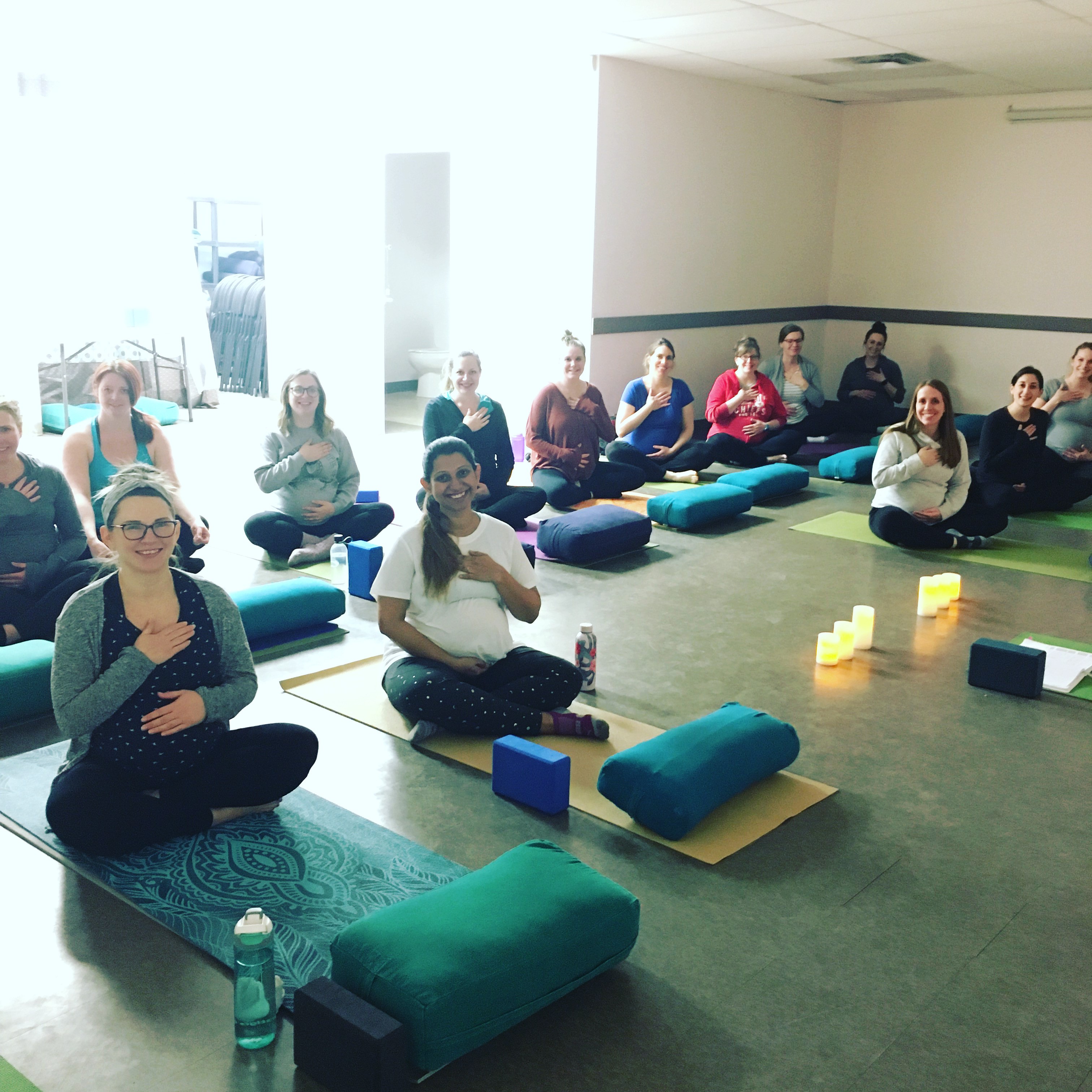 prenatal yoga group