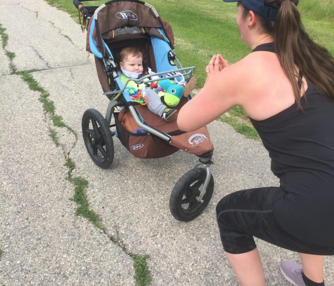 stroller squats