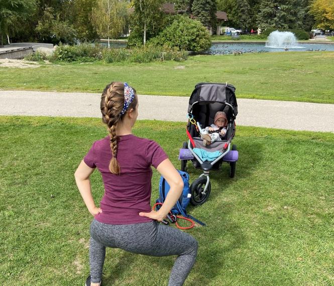 stroller squats